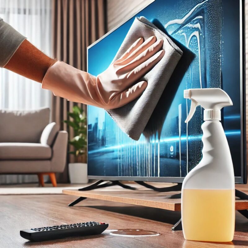تمیز کردن منظم صفحه و بدنه تلویزیون